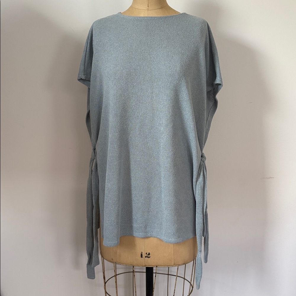 H&M Silver Sage Gray Women's Top with Side Ties L